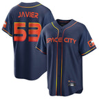 Kooe H.Astros #53 Cristian Javier Player Navy City Connect Home Game Stitched Jerseys