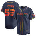 Kooe H.Astros #53 Cristian Javier Player Navy City Connect Home Limited Stitched Jerseys