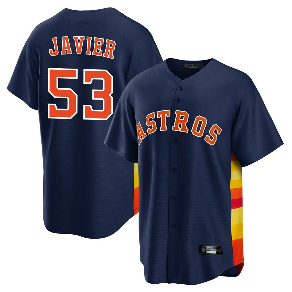 Kooe H.Astros #53 Cristian Javier Player Navy Home Game Stitched Jerseys