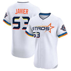 Kooe H.Astros #53 Cristian Javier Player White City Connect Limited Elite Home Stitched Jerseys