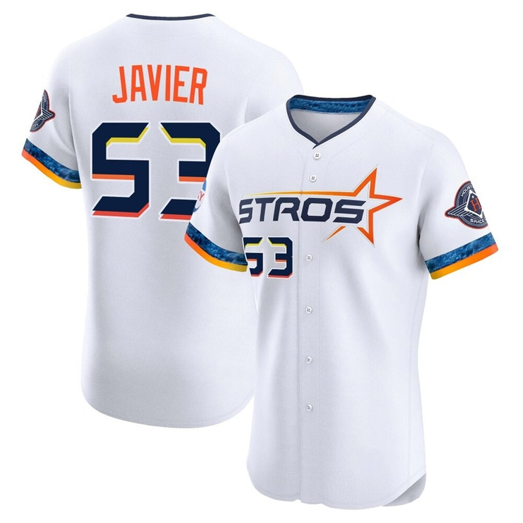 Kooe H.Astros #53 Cristian Javier Player White City Connect Limited Elite Home Stitched Jerseys