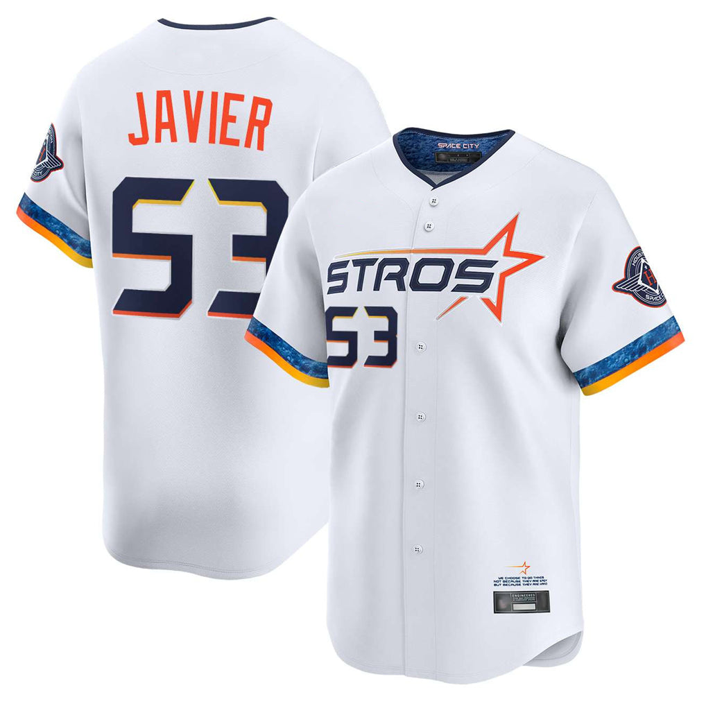 Kooe H.Astros #53 Cristian Javier Player White City Connect Limited Home Stitched Jerseys