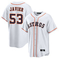 Kooe H.Astros #53 Cristian Javier Player White Home Game Stitched Jerseys
