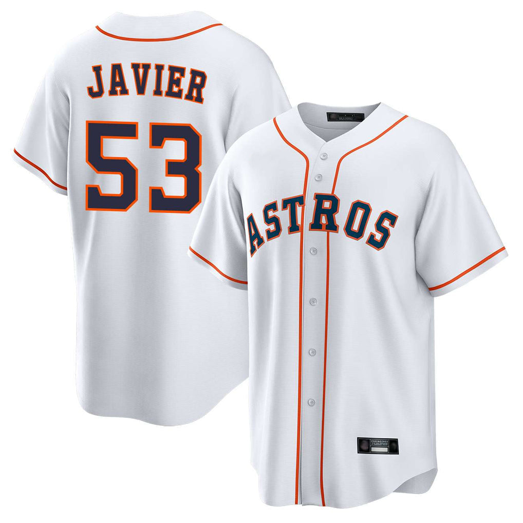 Kooe H.Astros #53 Cristian Javier Player White Home Game Stitched Jerseys