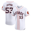 Kooe H.Astros #53 Cristian Javier Player White Limited Elite Home Stitched Jerseys