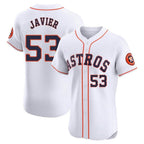 Kooe H.Astros #53 Cristian Javier Player White Limited Elite Home Stitched Jerseys