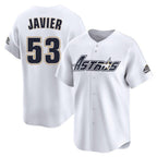 Kooe H.Astros #53 Cristian Javier Player White Throwback Cooperstown Collection Limited Stitched Jerseys