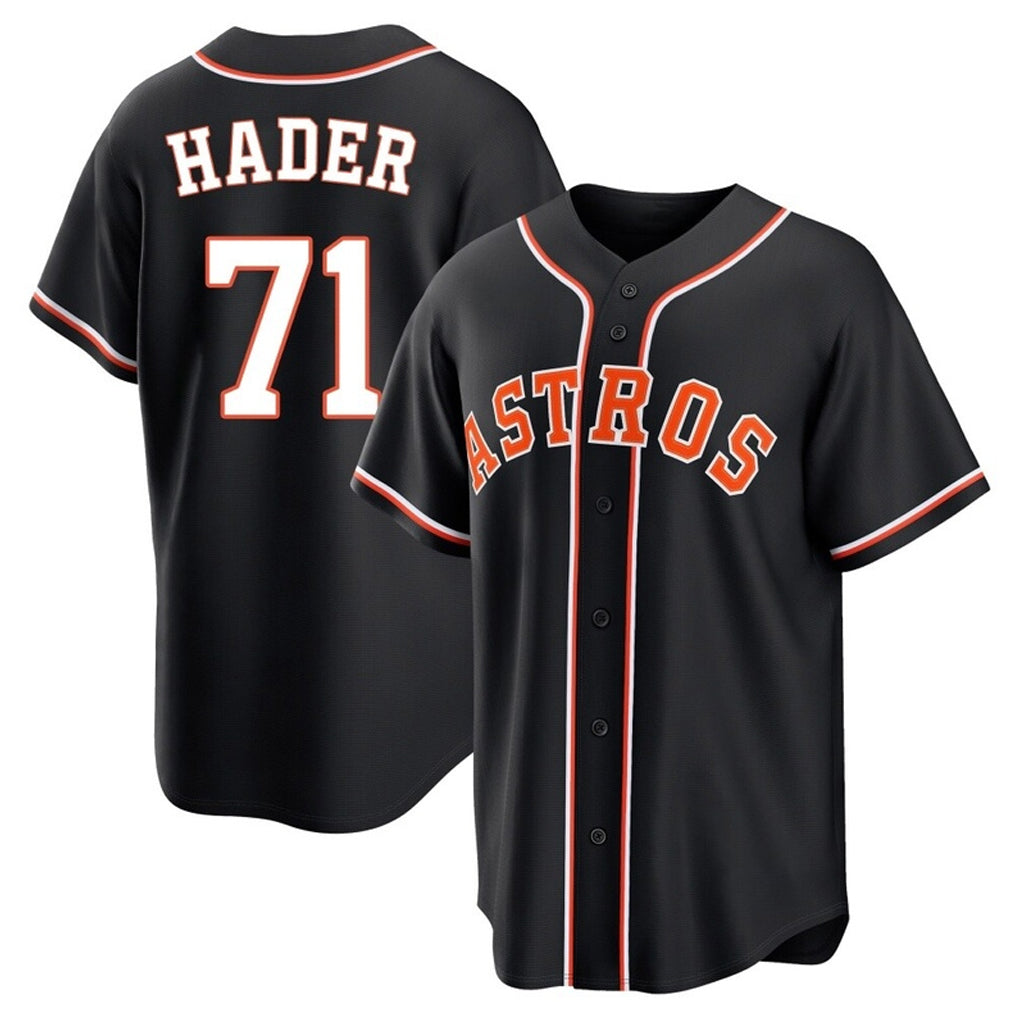 Kooe H.Astros #71 Josh Hader Player Black Fashion Out Home Game Stitched Jerseys