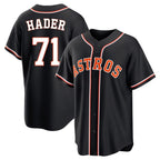 Kooe H.Astros #71 Josh Hader Player Black Fashion Out Home Game Stitched Jerseys