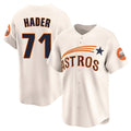 Kooe H.Astros #71 Josh Hader Player Cream Throwback Cooperstown Collection Limited Stitched Jerseys