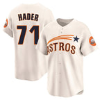 Kooe H.Astros #71 Josh Hader Player Cream Throwback Cooperstown Collection Limited Stitched Jerseys