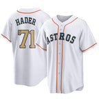 Kooe H.Astros #71 Josh Hader Player Gold Collection Game Home Stitched Jerseys