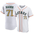 Kooe H.Astros #71 Josh Hader Player Gold Collection Limited Elite Home Stitched Jerseys