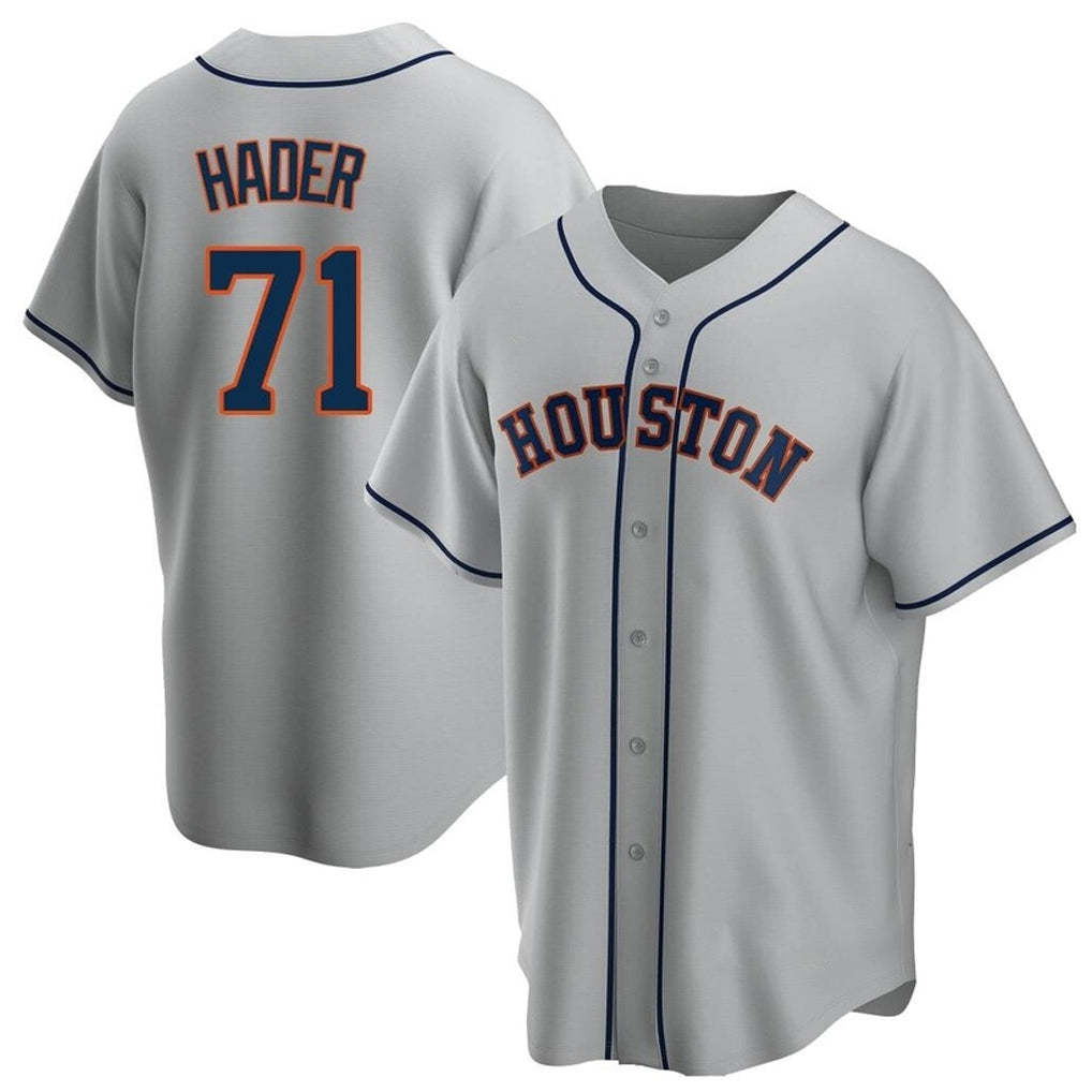 Kooe H.Astros #71 Josh Hader Player Gray Home Game Stitched Jerseys