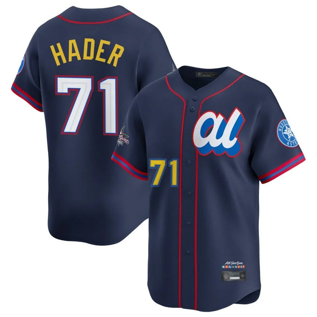 Kooe H.Astros #71 Josh Hader Player Navy American League All-Star Game Limited Stitched Jerseys
