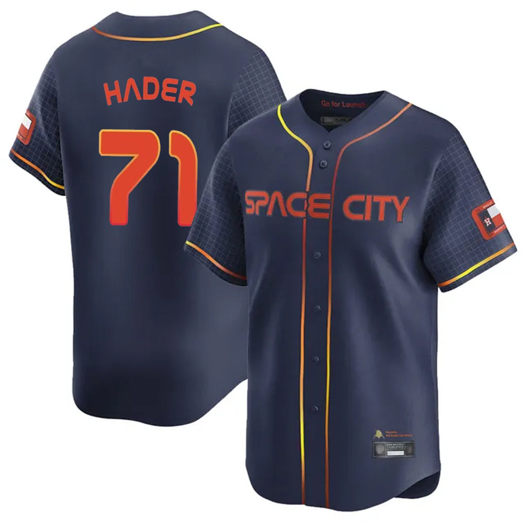 Kooe H.Astros #71 Josh Hader Player Navy City Connect Limited Home Stitched Jerseys