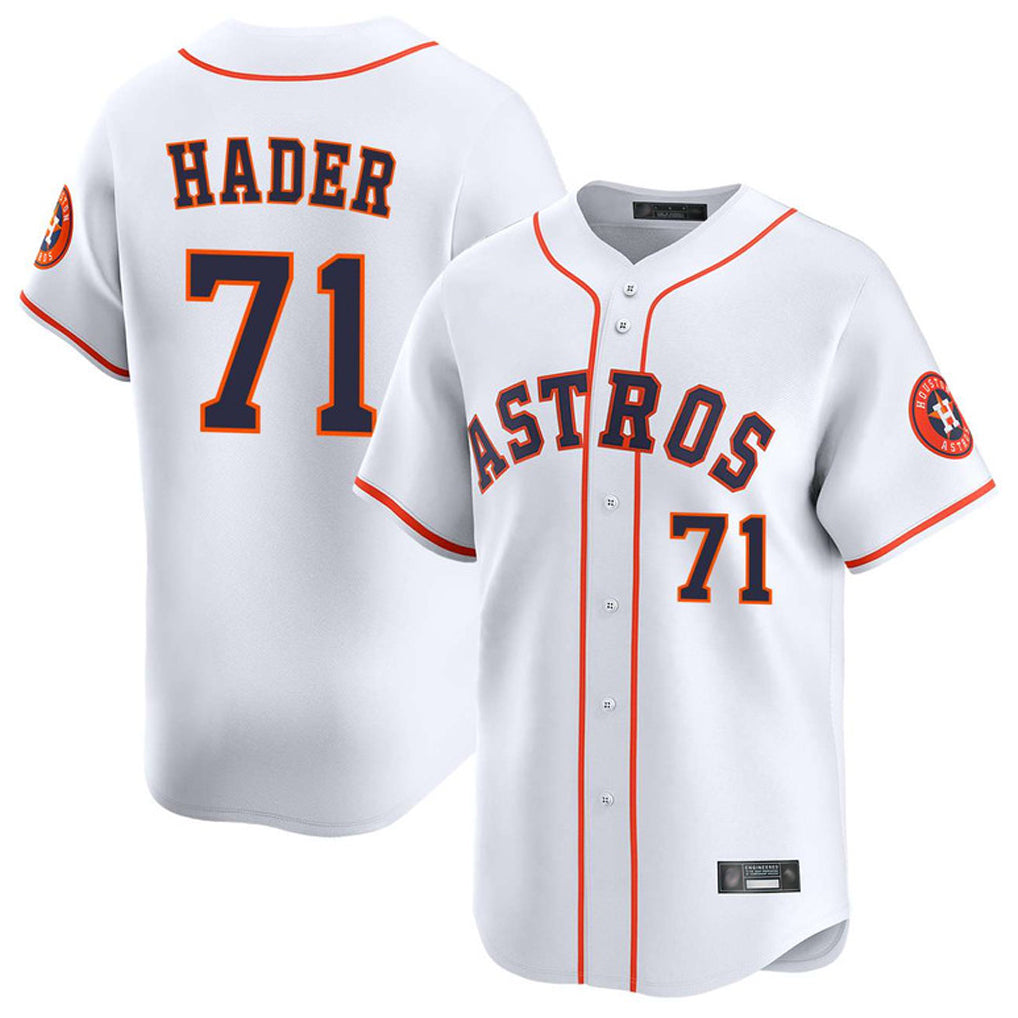 Kooe H.Astros #71 Josh Hader Player White Home Limited Stitched Jerseys