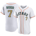 Kooe H.Astros #7 Craig Biggio Player Gold Collection Limited Elite Home Stitched Jerseys
