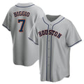 Kooe H.Astros #7 Craig Biggio Player Gray Home Game Stitched Jerseys