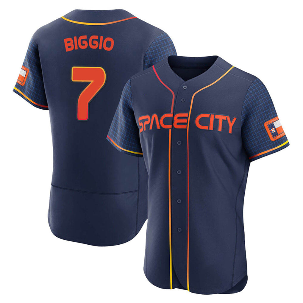 Kooe H.Astros #7 Craig Biggio Player Navy City Connect Limited Elite Home Stitched Jerseys