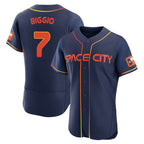 Kooe H.Astros #7 Craig Biggio Player Navy City Connect Limited Elite Home Stitched Jerseys
