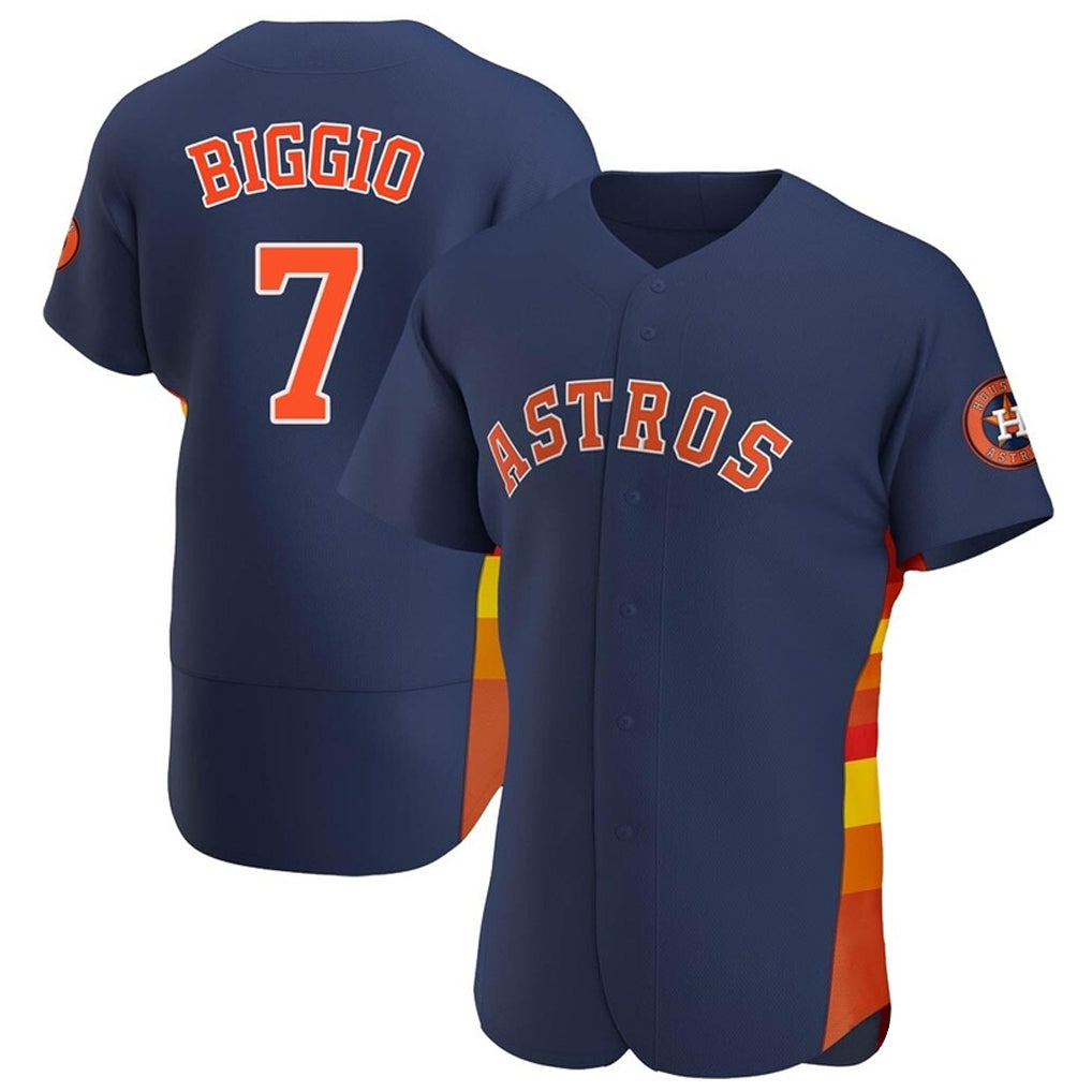 Kooe H.Astros #7 Craig Biggio Player Navy Home Limited Elite Stitched Jerseys