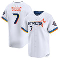 Kooe H.Astros #7 Craig Biggio Player White City Connect Limited Home Stitched Jerseys