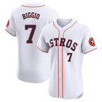 Kooe H.Astros #7 Craig Biggio Player White Limited Elite Home Stitched Jerseys