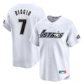 Kooe H.Astros #7 Craig Biggio Player White Throwback Cooperstown Collection Limited Stitched Jerseys