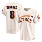 Kooe H.Astros #8 Christian Walker Player Cream Throwback Cooperstown Collection Limited Stitched Jerseys