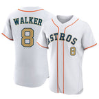 Kooe H.Astros #8 Christian Walker Player Gold Collection Limited Elite Home Stitched Jerseys