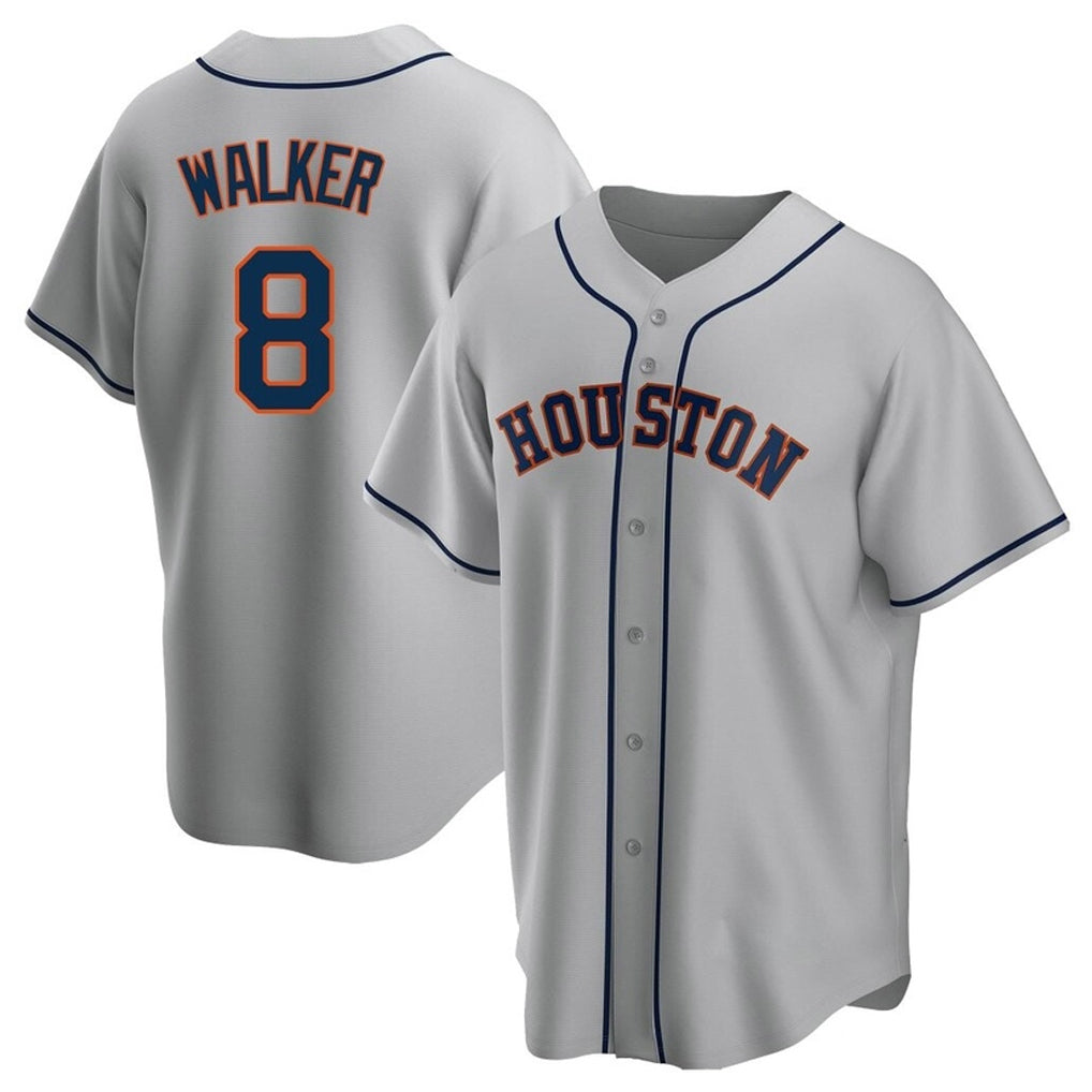 Kooe H.Astros #8 Christian Walker Player Gray Home Game Stitched Jerseys