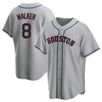 Kooe H.Astros #8 Christian Walker Player Gray Home Game Stitched Jerseys