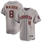 Kooe H.Astros #8 Christian Walker Player Gray Home Limited Stitched Jerseys