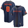 Kooe H.Astros #8 Christian Walker Player Navy City Connect Home Game Stitched Jerseys