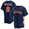 Kooe H.Astros #8 Christian Walker Player Navy Home Game Stitched Jerseys