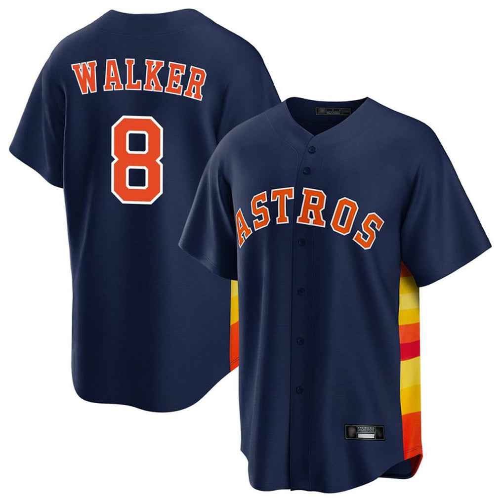 Kooe H.Astros #8 Christian Walker Player Navy Home Game Stitched Jerseys