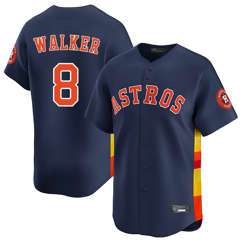 Kooe H.Astros #8 Christian Walker Player Navy Home Limited Stitched Jerseys