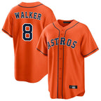 Kooe H.Astros #8 Christian Walker Player Orange Home Game Stitched Jerseys