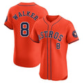 Kooe H.Astros #8 Christian Walker Player Orange Home Limited Elite Stitched Jerseys
