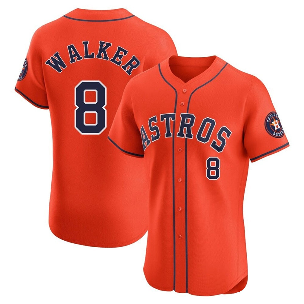 Kooe H.Astros #8 Christian Walker Player Orange Home Limited Elite Stitched Jerseys