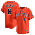 Kooe H.Astros #8 Christian Walker Player Orange Home Limited Stitched Jerseys