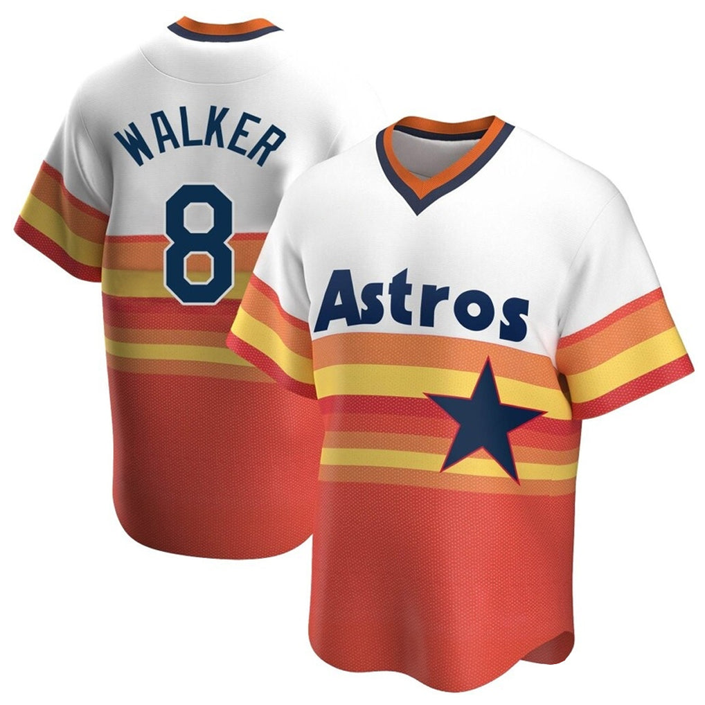 Kooe H.Astros #8 Christian Walker Player Rainbow Cooperstown Collection T-shirt Stitched Jerseys