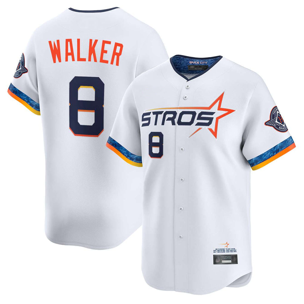 Kooe H.Astros #8 Christian Walker Player White City Connect Limited Home Stitched Jerseys