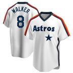 Kooe H.Astros #8 Christian Walker Player White Cooperstown Collection T-shirt Stitched Jerseys