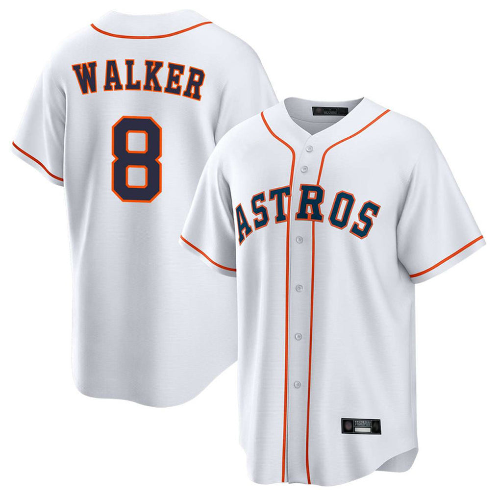 Kooe H.Astros #8 Christian Walker Player White Home Game Stitched Jerseys