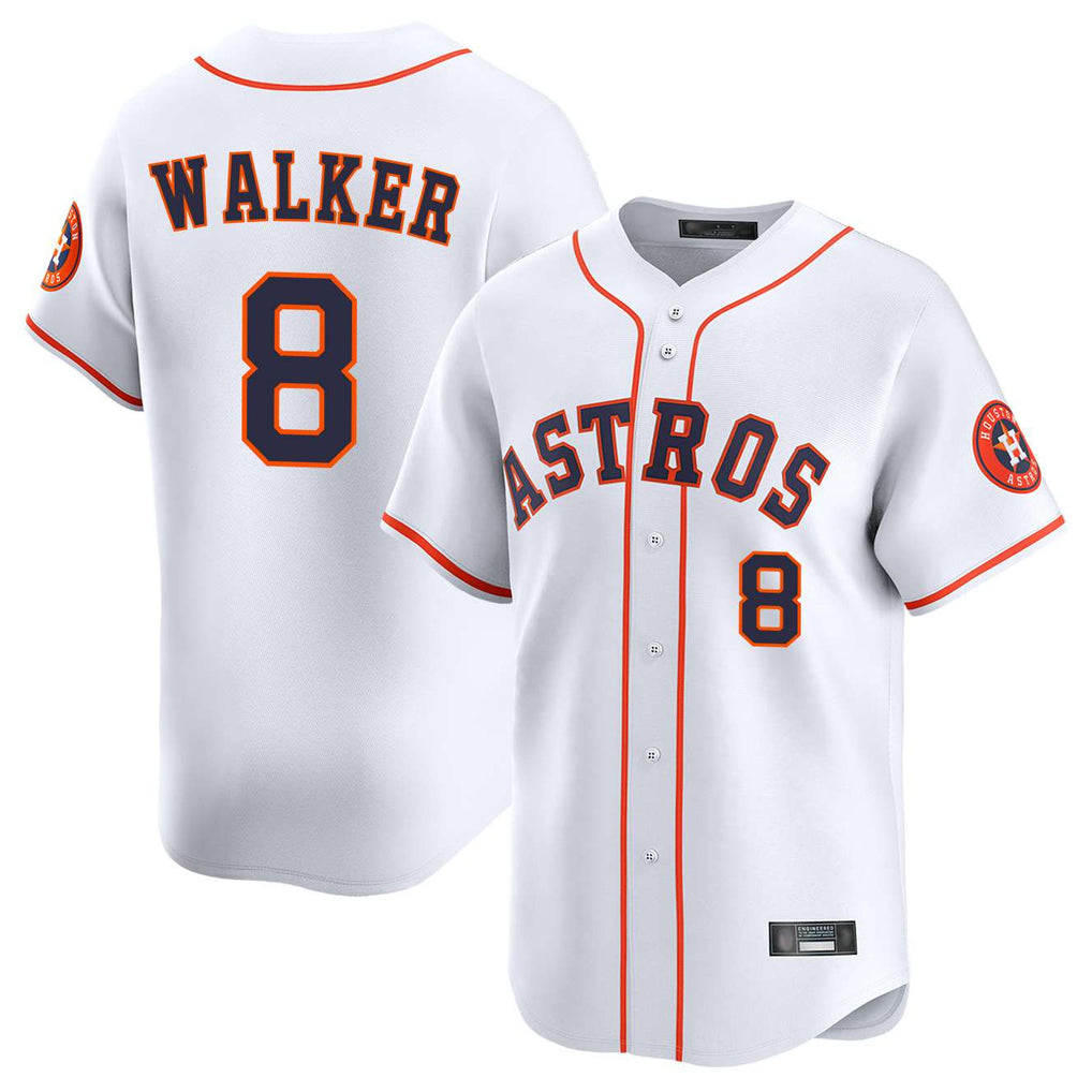 Kooe H.Astros #8 Christian Walker Player White Home Limited Stitched Jerseys