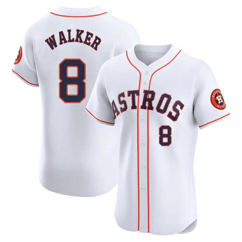 Kooe H.Astros #8 Christian Walker Player White Limited Elite Home Stitched Jerseys
