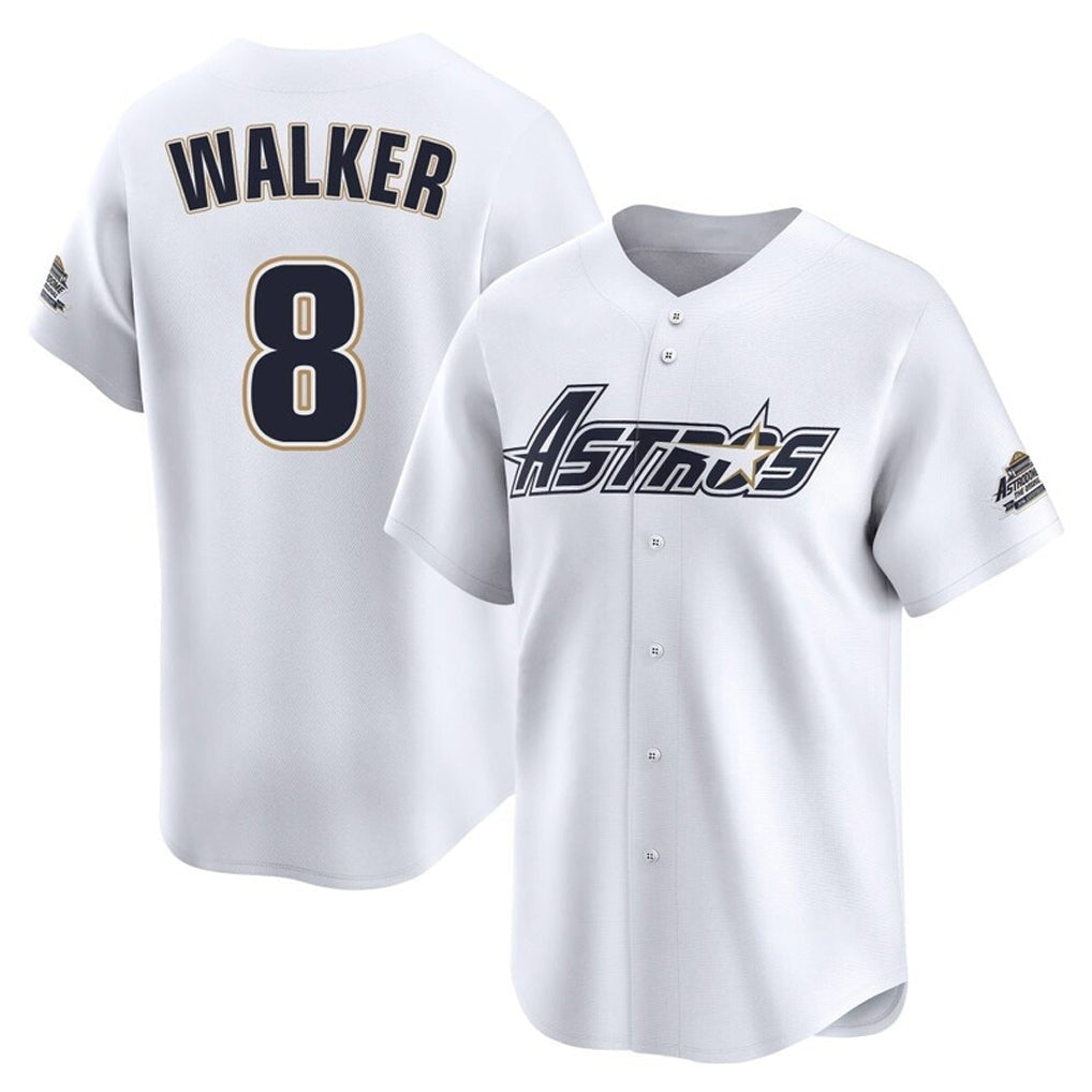 Kooe H.Astros #8 Christian Walker Player White Throwback Cooperstown Collection Limited Stitched Jerseys