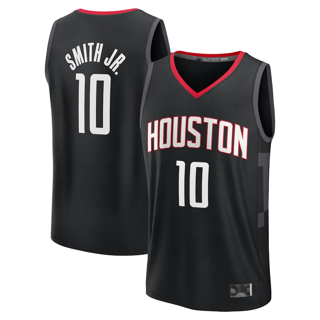 Kooe H.Rockets #10 Jabari Smith Jr. Black Fast Break Replica Player Stitched Jerseys-Statement Edition